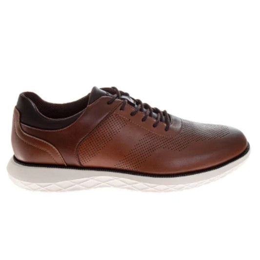 Perry Ellis Men's Brown Faux Leather Lace Up Shoes-Size 10