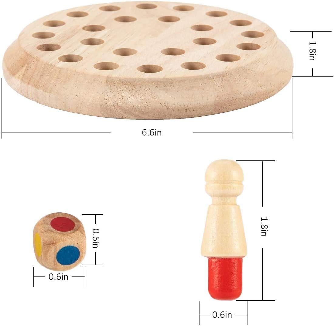 Montessori Wooden Memory Chess Matching Game