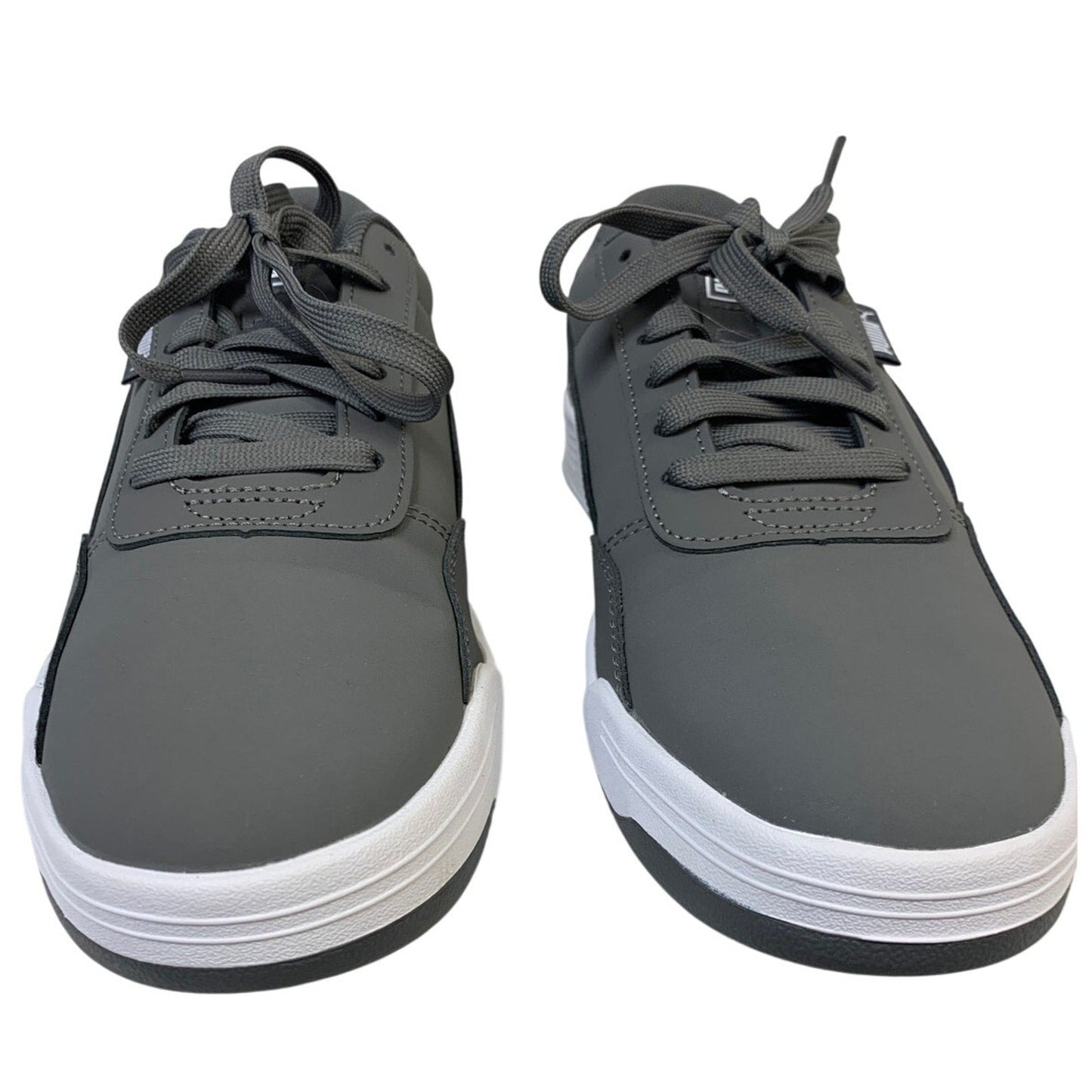 PUMA Men's Gray Faux Leather Soft Foam+ Skate Sneaker-Size 8.5