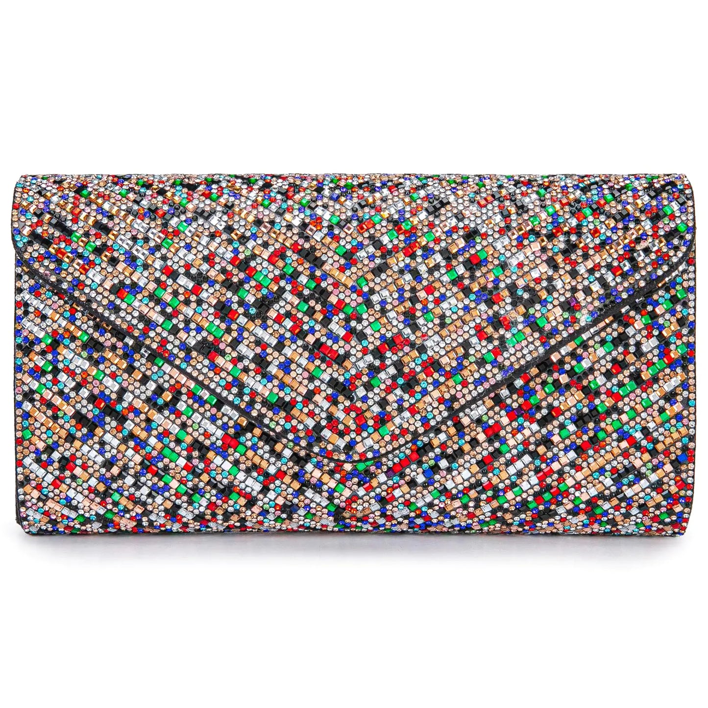 Rhinestone Envelope Clutch Handbag