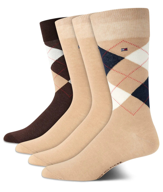 Tommy Hilfiger Men's Dress Socks - 4 Pack Size 7-12