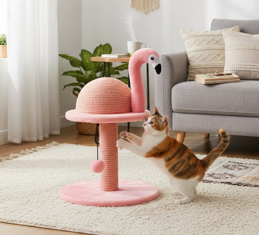 Flamingo Cat Scratching Post