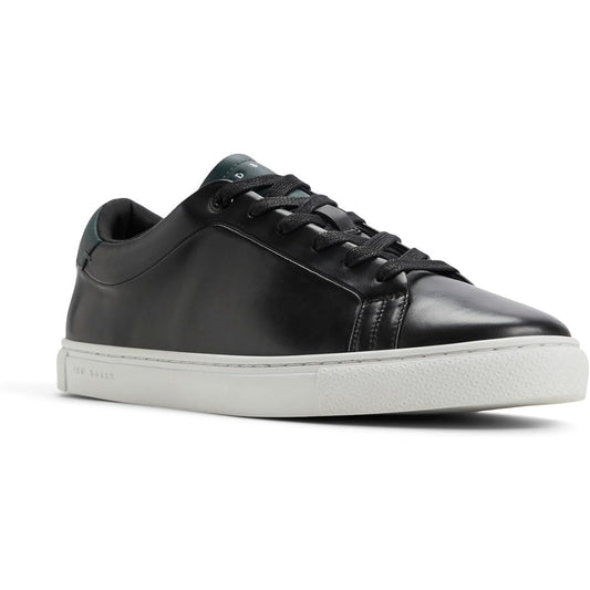Ted Baker Men's Black Leather Robberto Lace Up Sneakers- Size 12