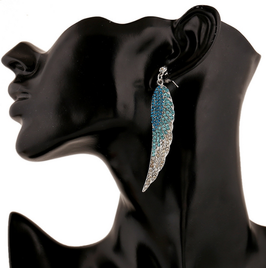 Angel Wings Rhinestone Earrings