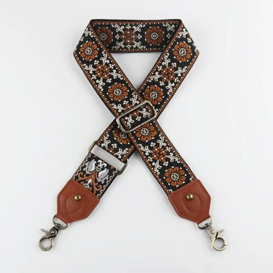 Adjustable Striped Replacement Shoulder Strap with Lobster Hook (5cm)