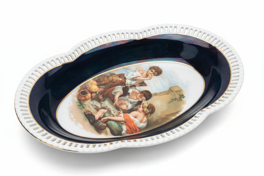 Children Playing Bavarian Porcelain Bowl