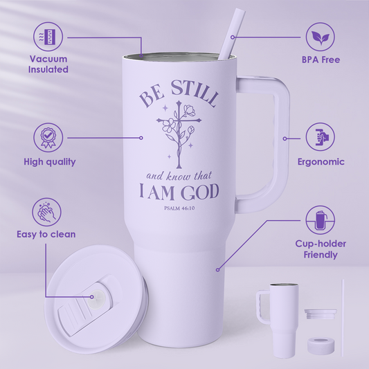 Purple Christian Slidemate | Slider Tumbler with Handle 40oz