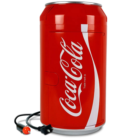 Coca-Cola 8 Can Capacity Portable Mini Refrigerator 12V DC 110V AC