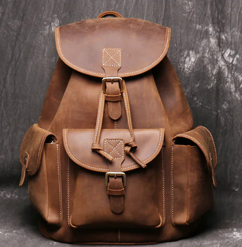 Vintage Leather Casual Backpack