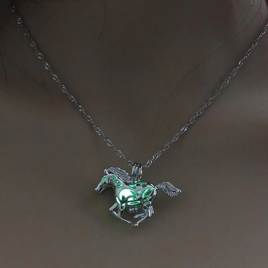 Glowing Horse Necklace