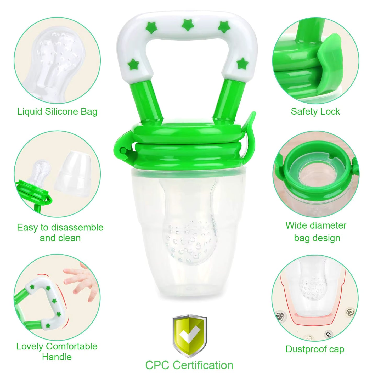 Pacifier and Baby Food Feeder for Infants