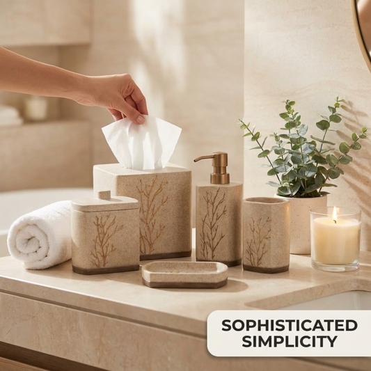 The Kent Essence Collection – Elegant Modern Bathroom Décor Accessories Set of 6