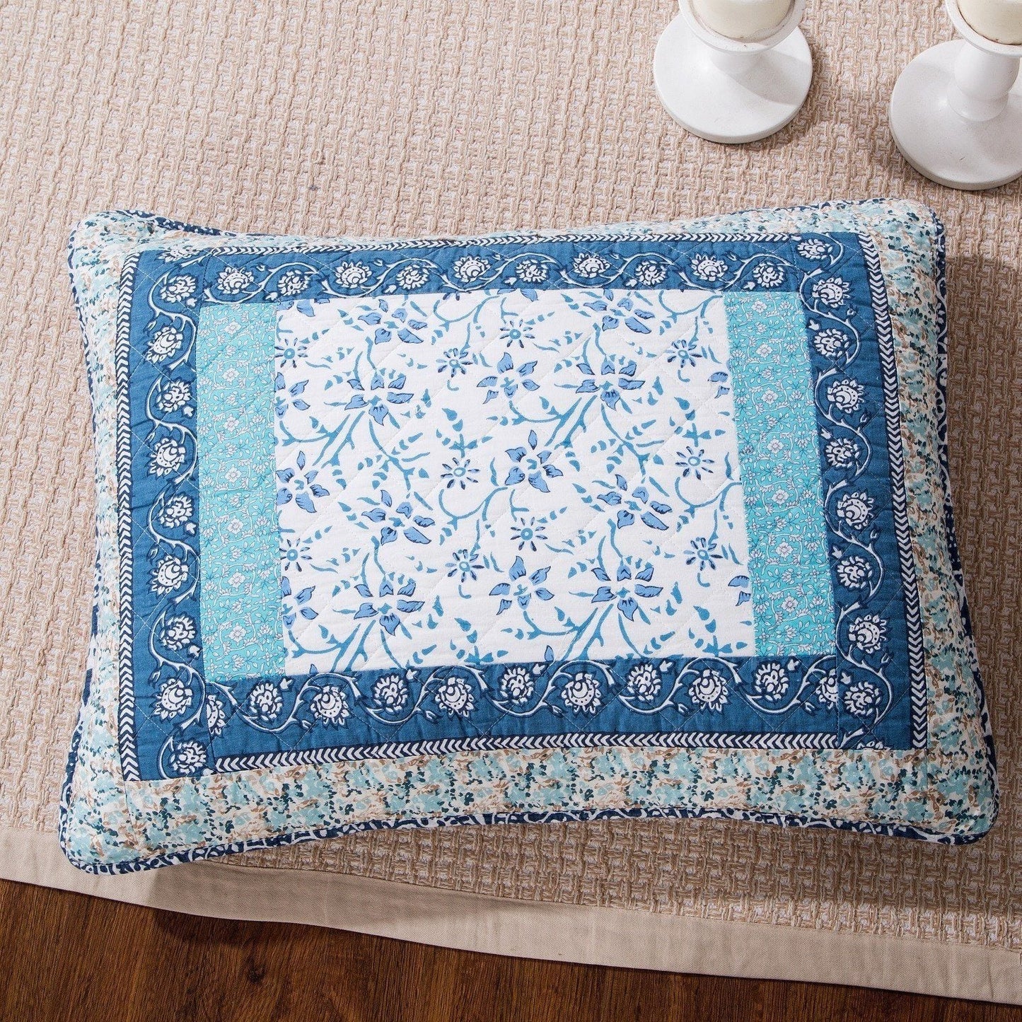 Blue Elegance Coverlet Quilt Set