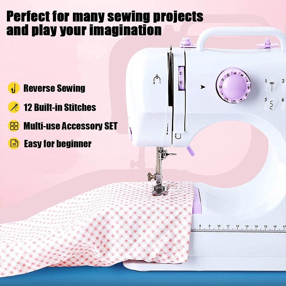 Mini Multifunctional Electric Sewing Machine for Beginners - Adjustable Speed