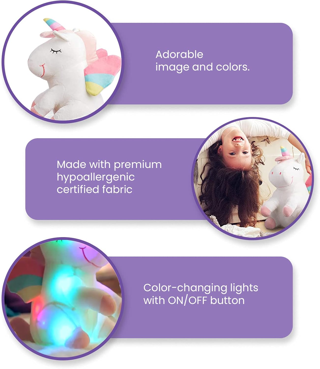 Unicorn Plush with Lighting Effect