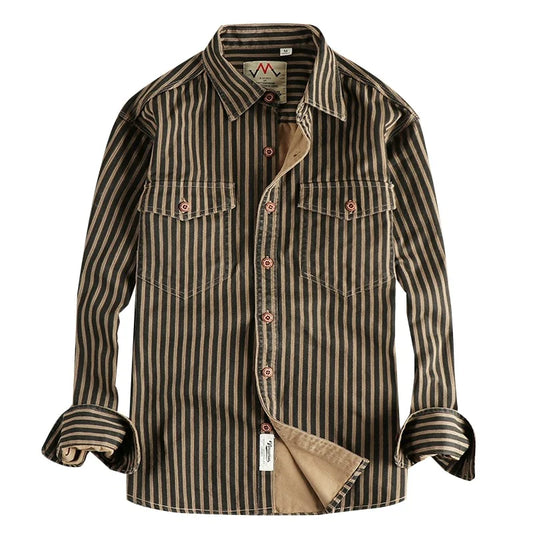 Retro Striped Men's Shirt