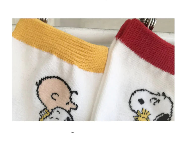 Cartoon Mid-Calf Socks - Snoopy Design