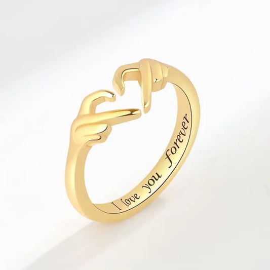 Love You Forever Open Couple Ring