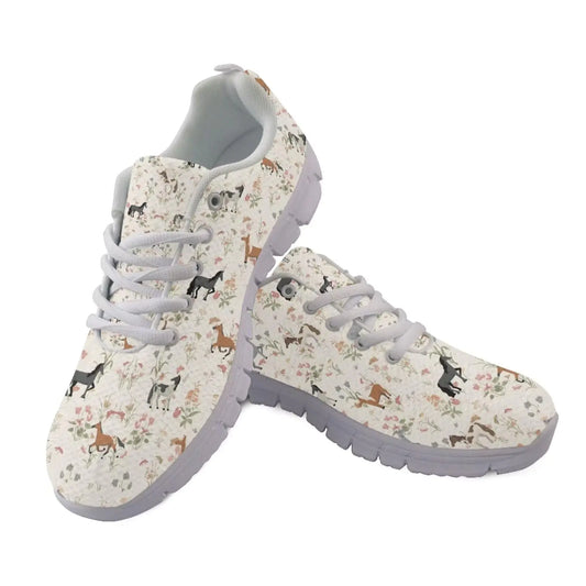 Floral Horse Print Running Shoes