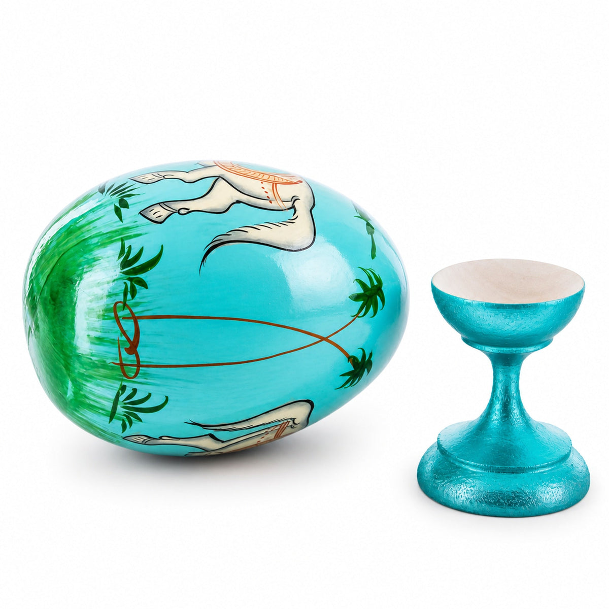 Royal Horse Wooden Easter Egg