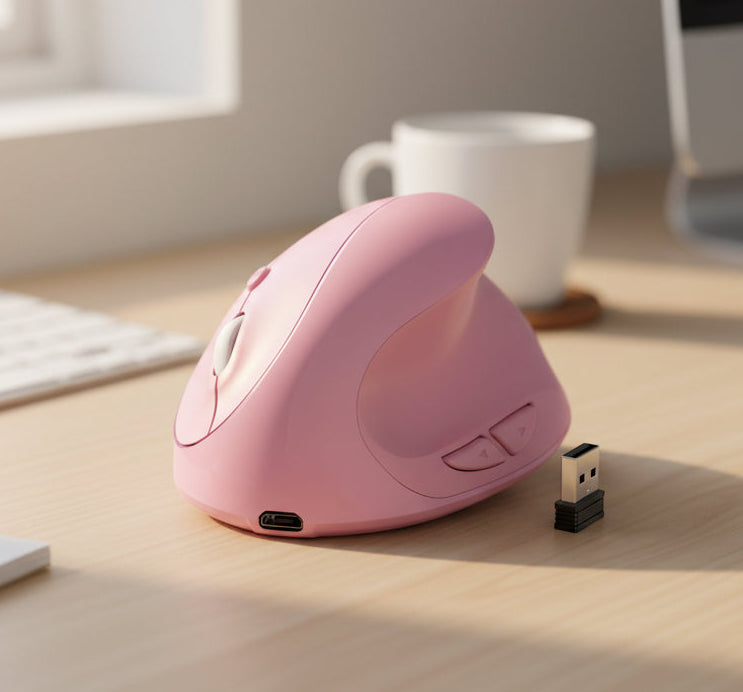 Vertical vertical grip rechargeable silent wireless anti mouse hand designer drawing office creative ergonomic mouse