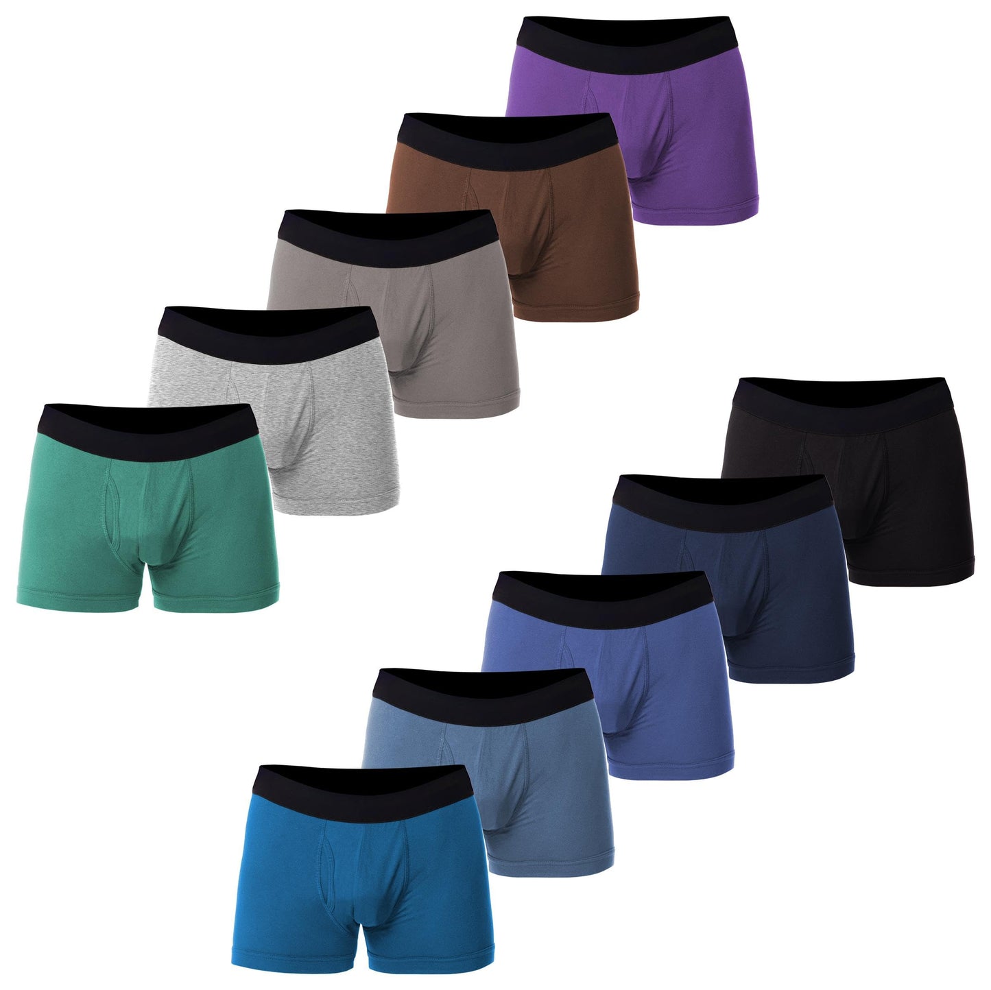Andrew Scott Men's Cotton - Stretch Boxer Briefs Pack of 10