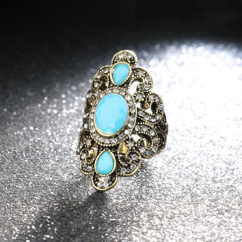 Vintage Style Resin Rhinestone Ring *Color Options*