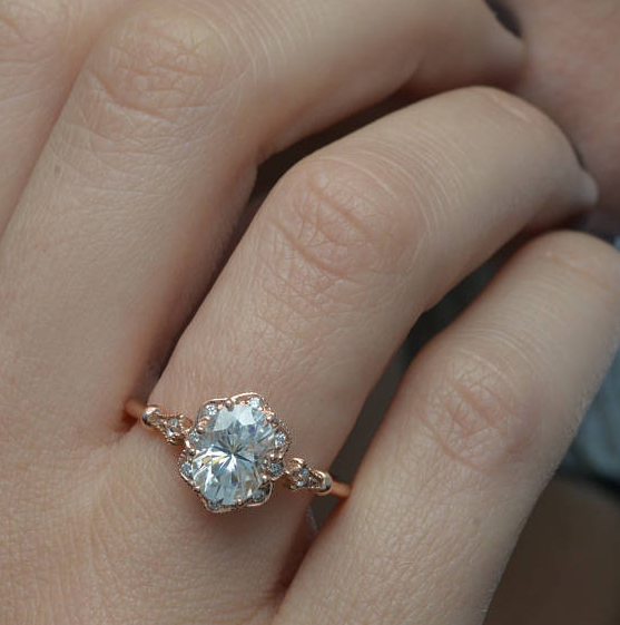 Gold Electroplating Diamond-Studded Ring