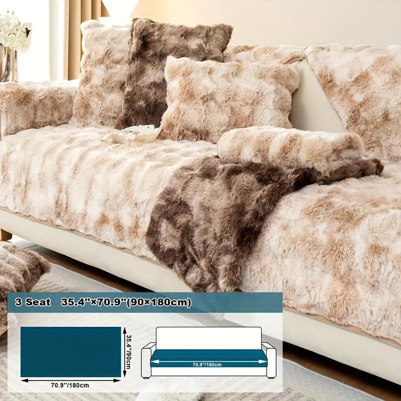 Luxurious Gradient Velvet Sofa Cover