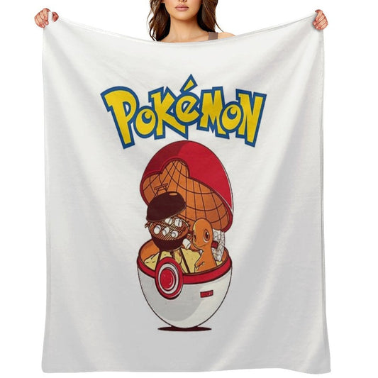 Pokémon Red Ball Throw Blanket