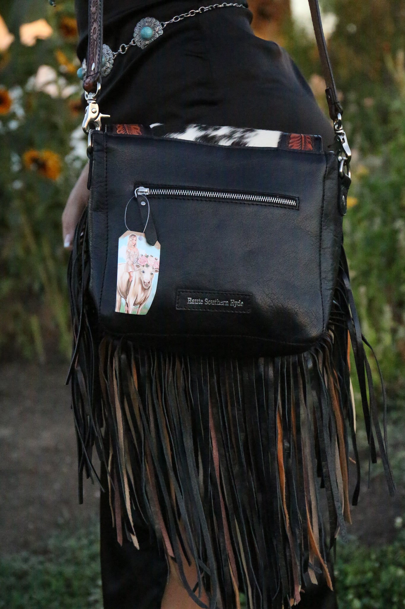Jessie Jane Western Cowhide Bag