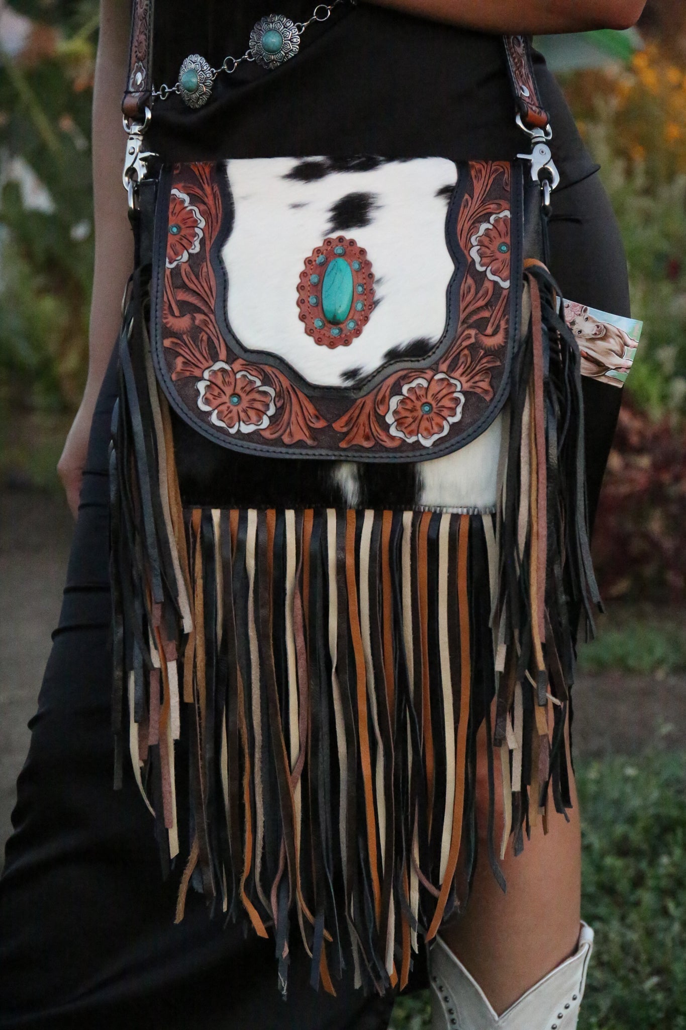 Jessie Jane Western Cowhide Bag