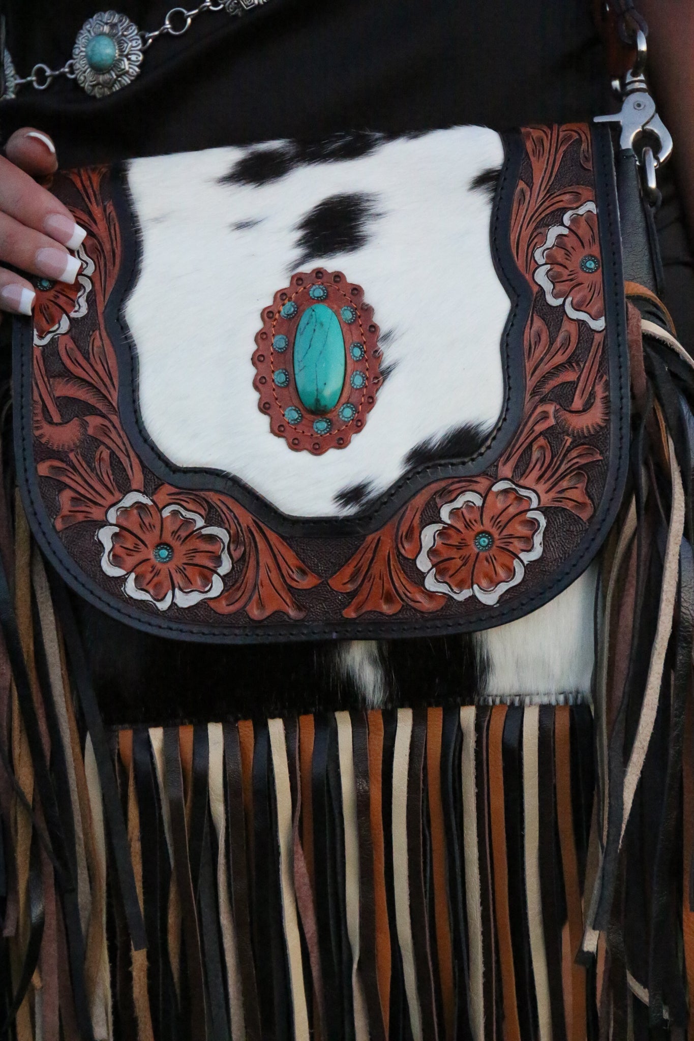 Jessie Jane Western Cowhide Bag
