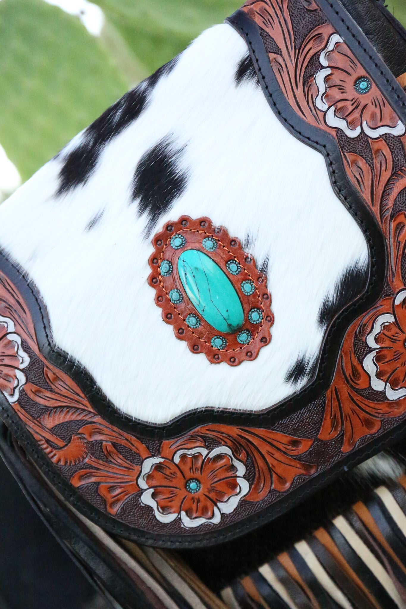 Jessie Jane Western Cowhide Bag
