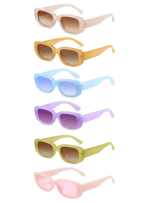 6 Pack Jelly Frame Sunglasses