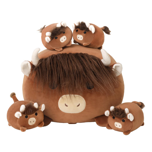 5-Piece Highland Cow Plush Set