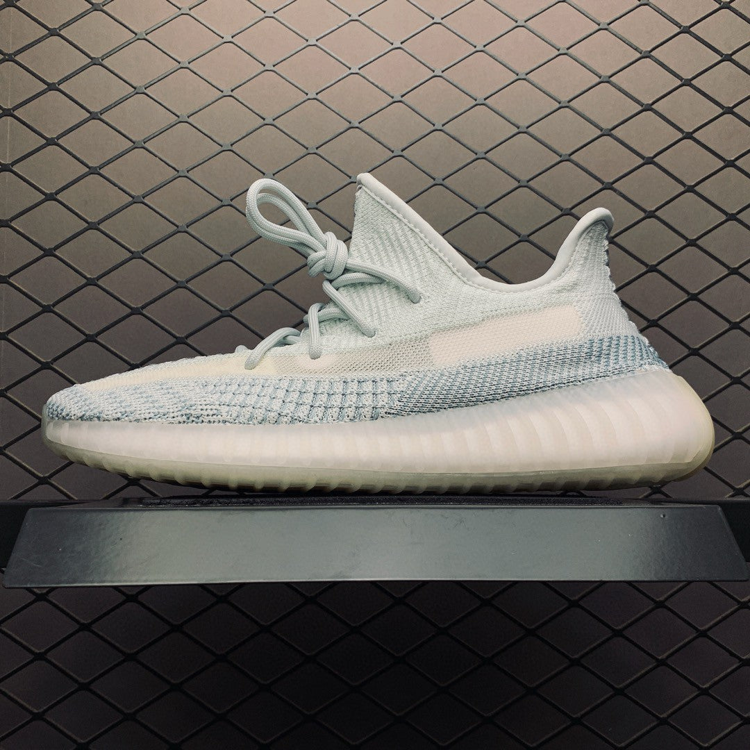 Yeezy 350 V2 Black and White Star Sneakers