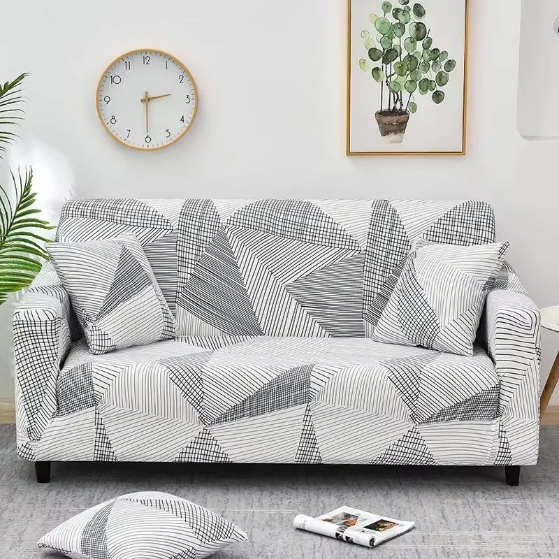 1Pc Flower Printed Elastic Sofa Cover