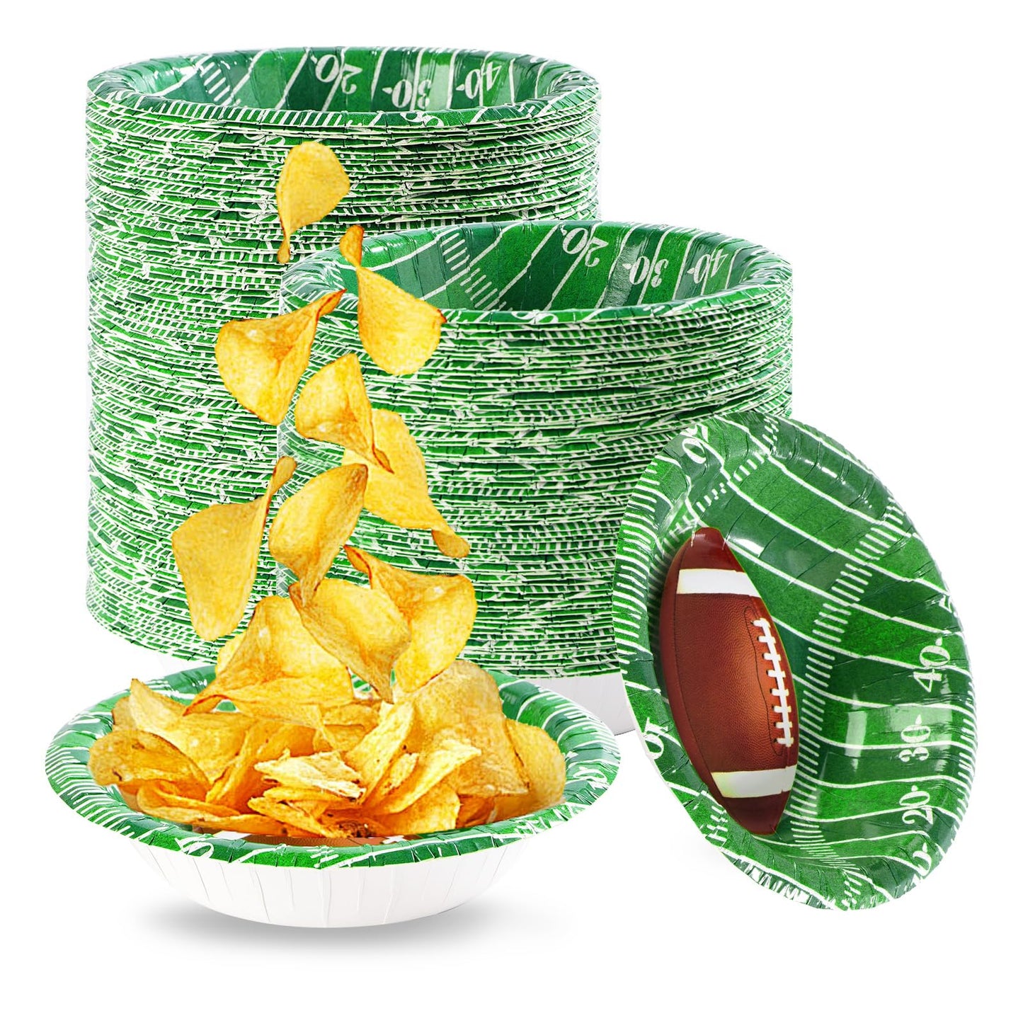 Grencian 100 Pcs 12 Oz Football Paper Bowls