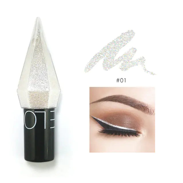 Metallic Shiny Liquid Eyeliner with Glitter Sequins