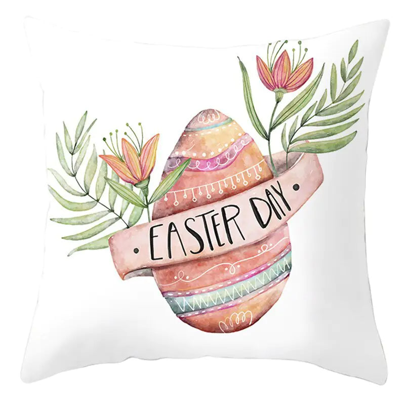 Easter Short Plush Pillowcase Cushion 18x18 inches