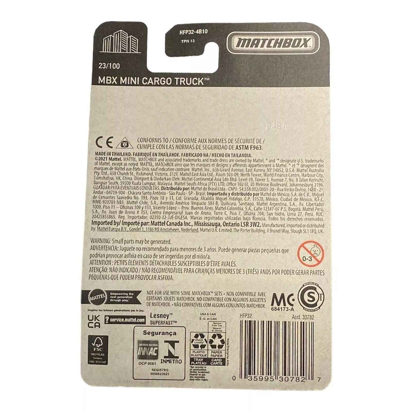 Matchbox MBX Mini Cargo Truck - Matchbox Series 23/100