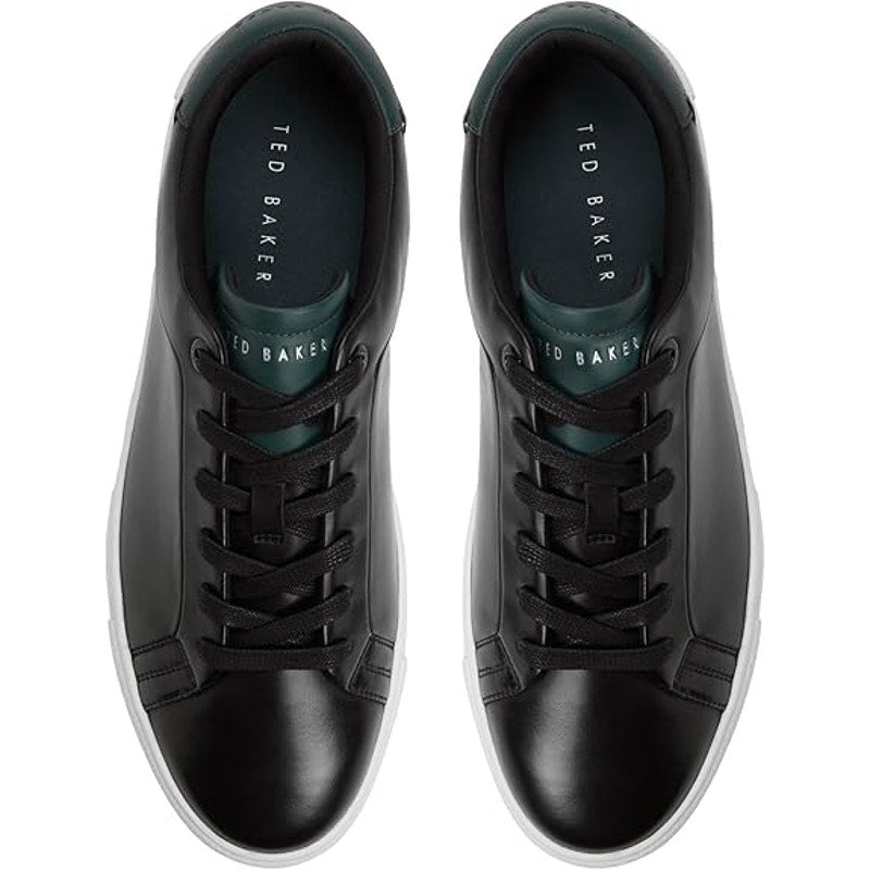 Ted Baker Men's Black Leather Robberto Lace Up Sneakers- Size 12