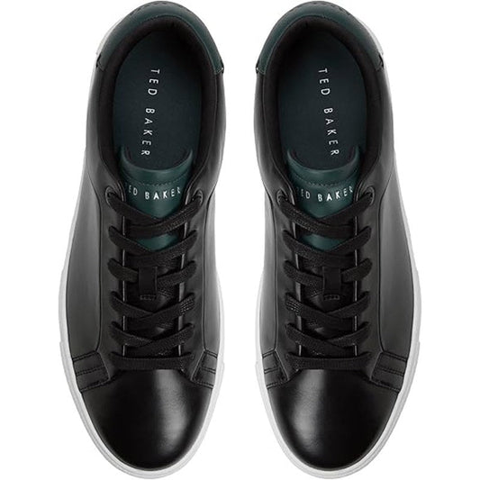 Ted Baker Men's Black Leather Robberto Lace Up Sneakers- Size 12