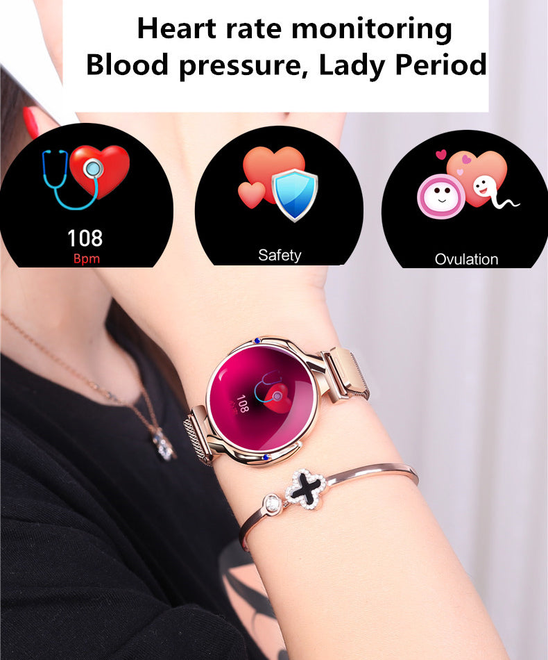 Stainless Steel Fitness Tracker Bracelet