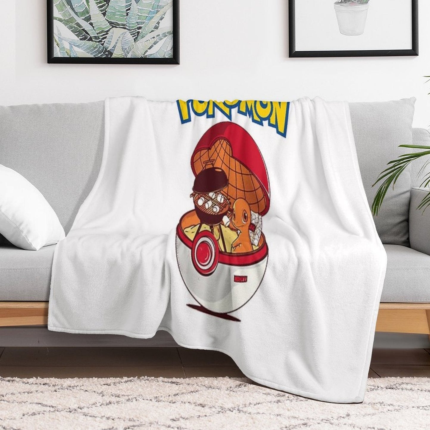 Pokémon Red Ball Throw Blanket