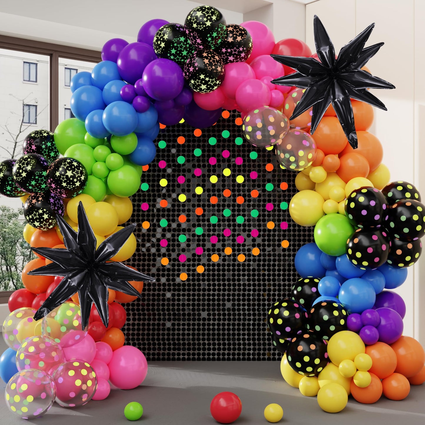 119-Piece Glow in the Dark Balloon Arch & Garland Kit
