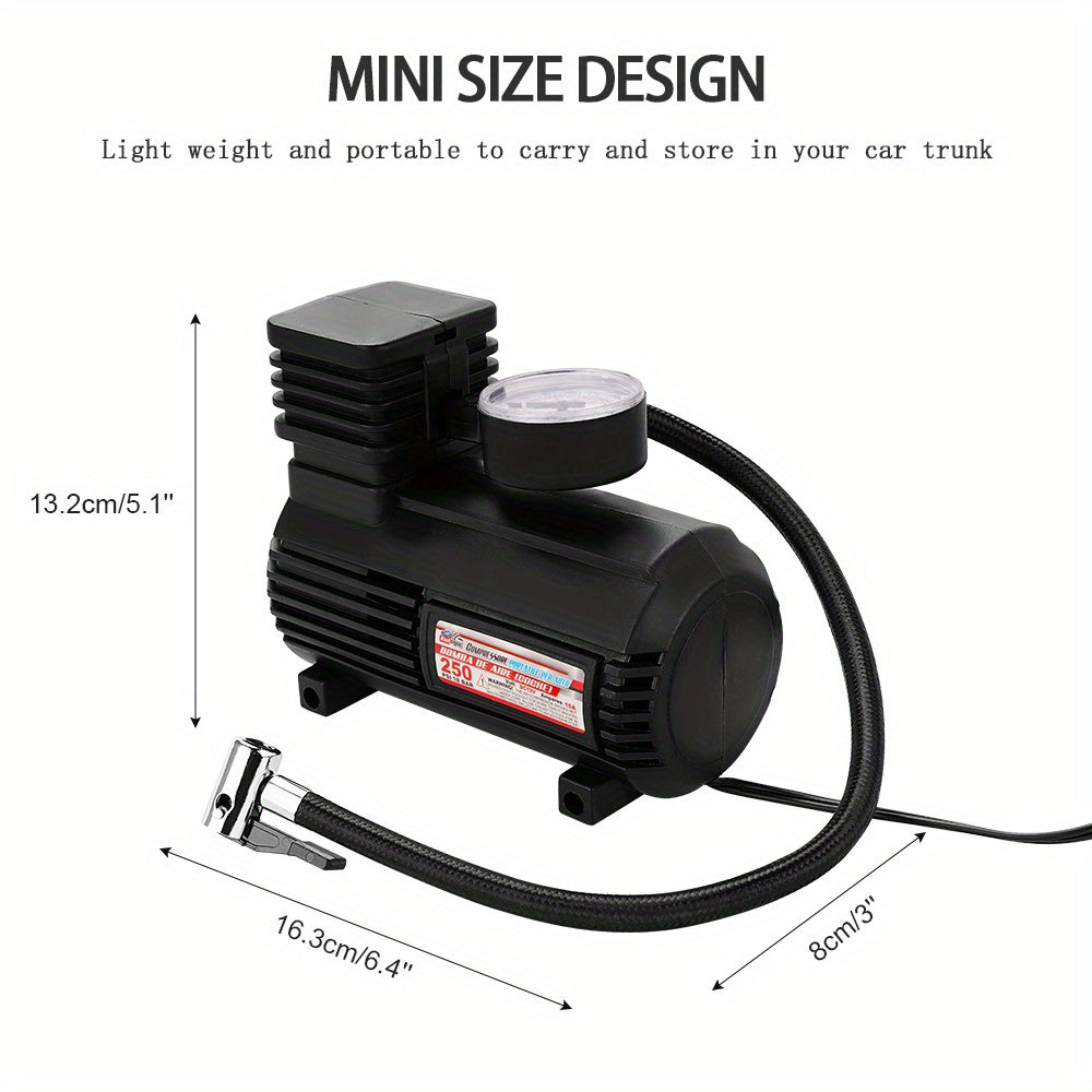 [Portable | Heavy Duty] 250PSI Heavy Duty Portable Car Tyre Auto Tire Inflator Pump | 12V Air Compressor
