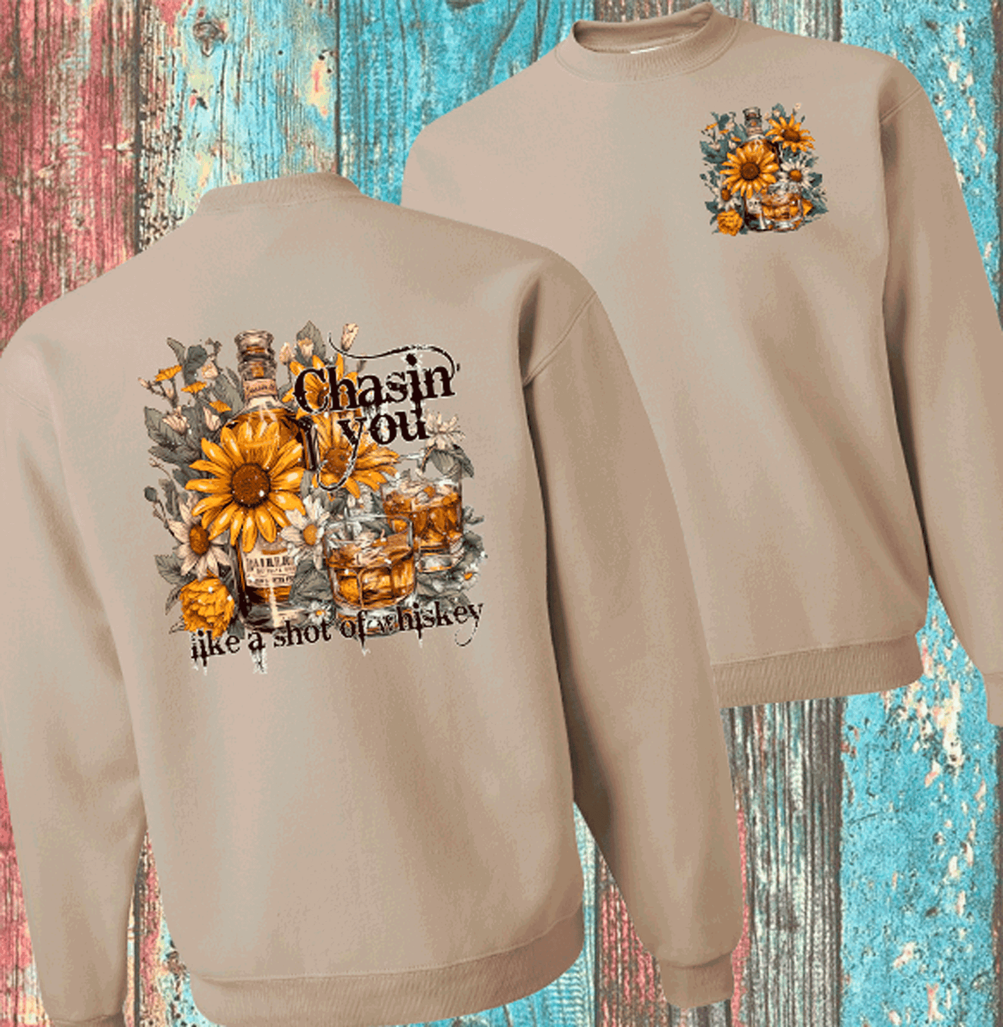 Chasin you like a shot of Whiskey Morgan Wallen Bleached Shirts