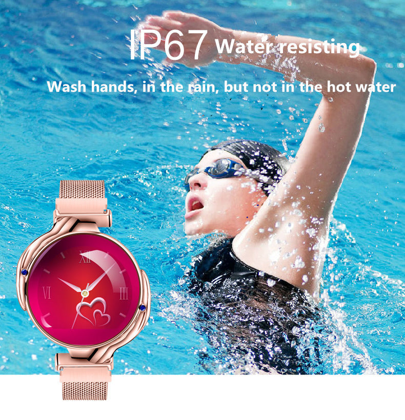 Stainless Steel Fitness Tracker Bracelet